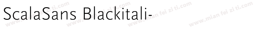 ScalaSans Blackitali字体转换